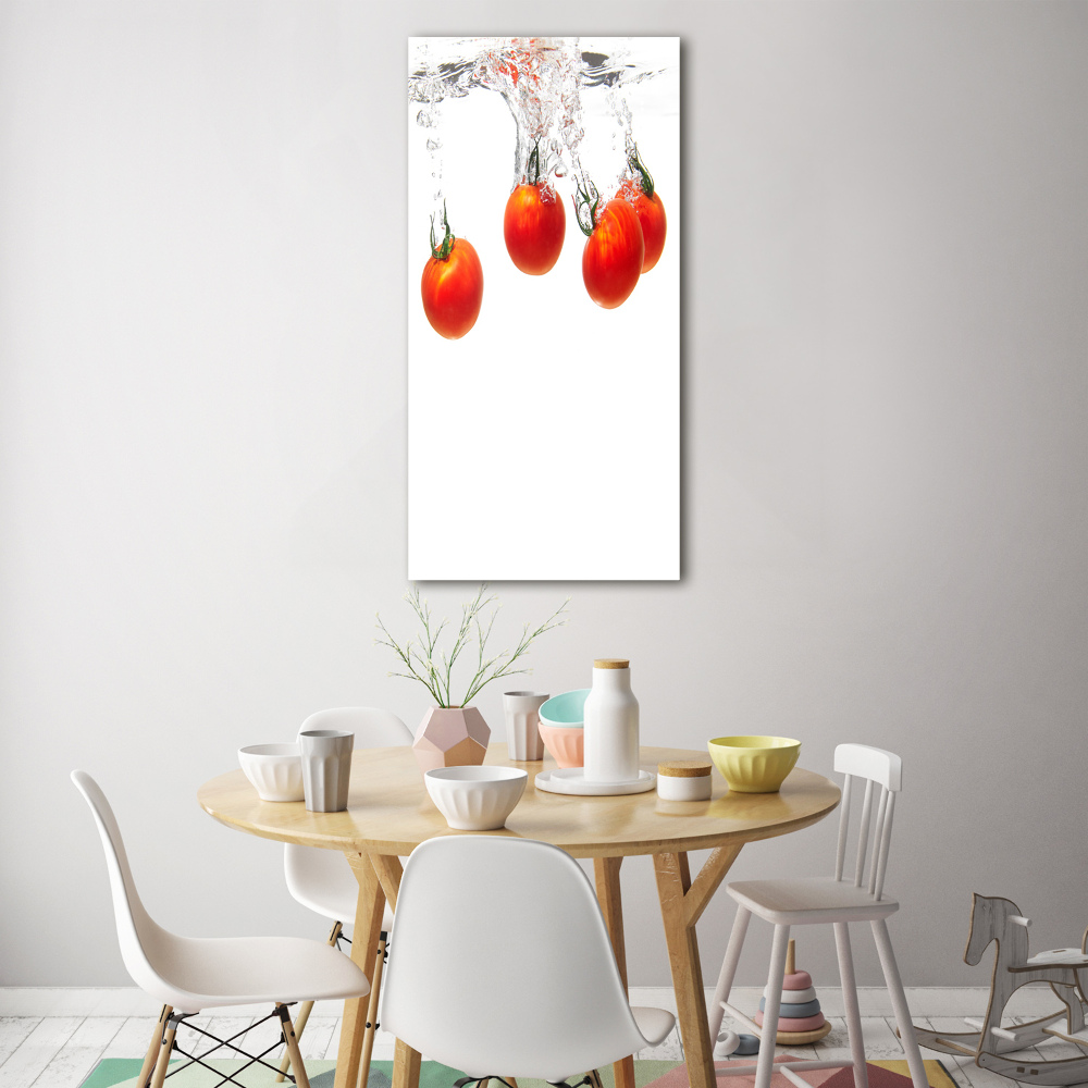 Tableau verre acrylique Tomates sous l'eau