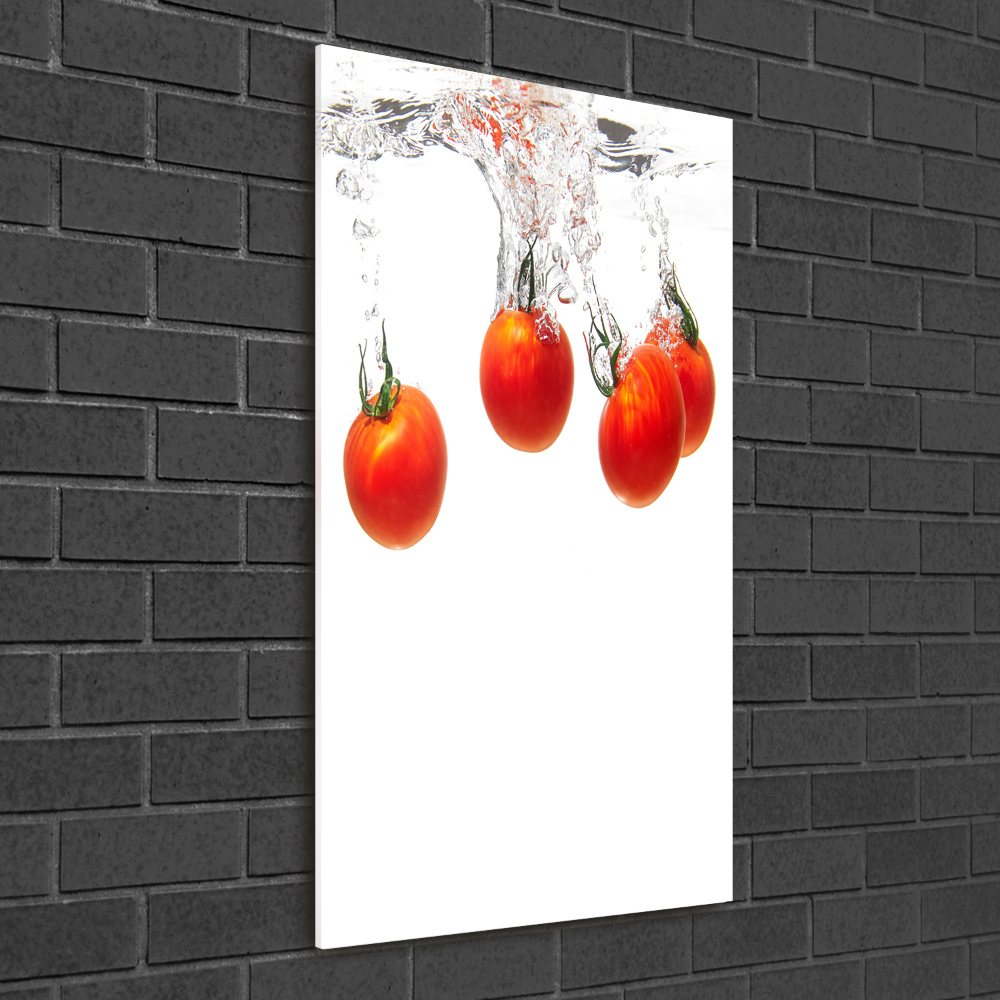 Tableau verre acrylique Tomates sous l'eau