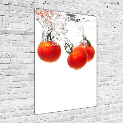 Tableau verre acrylique Tomates sous l'eau