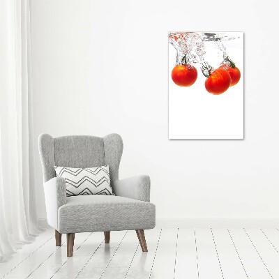 Tableau verre acrylique Tomates sous l'eau