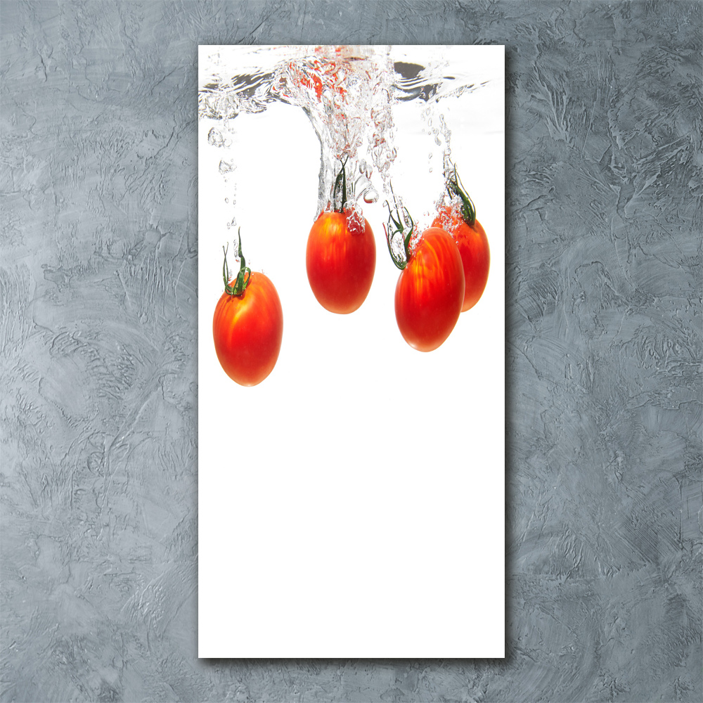 Tableau verre acrylique Tomates sous l'eau