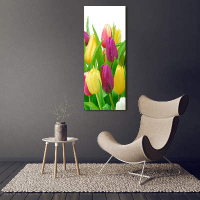 Acrylique tableau Tulipes colorées