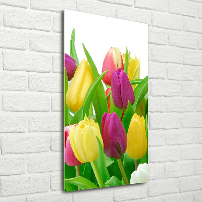 Acrylique tableau Tulipes colorées