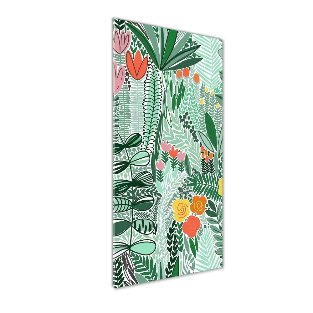 Tableau verre acrylique Les fleurs tropicales