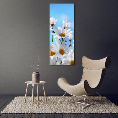 Tableau verre acrylique Marguerites