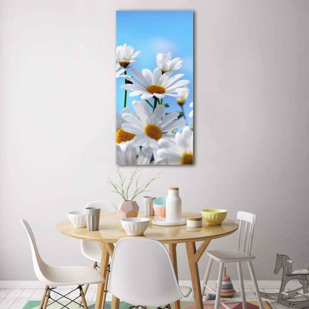 Tableau verre acrylique Marguerites