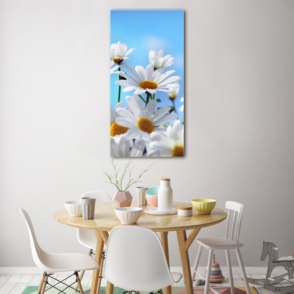 Tableau verre acrylique Marguerites