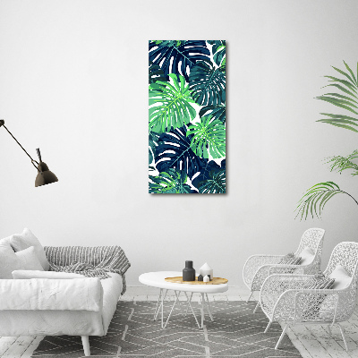 Tableau en acrylique Feuilles tropicales