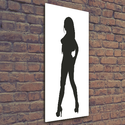 Tableau sur verre acrylique Silhouette de femme