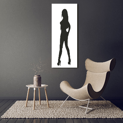 Tableau sur verre acrylique Silhouette de femme