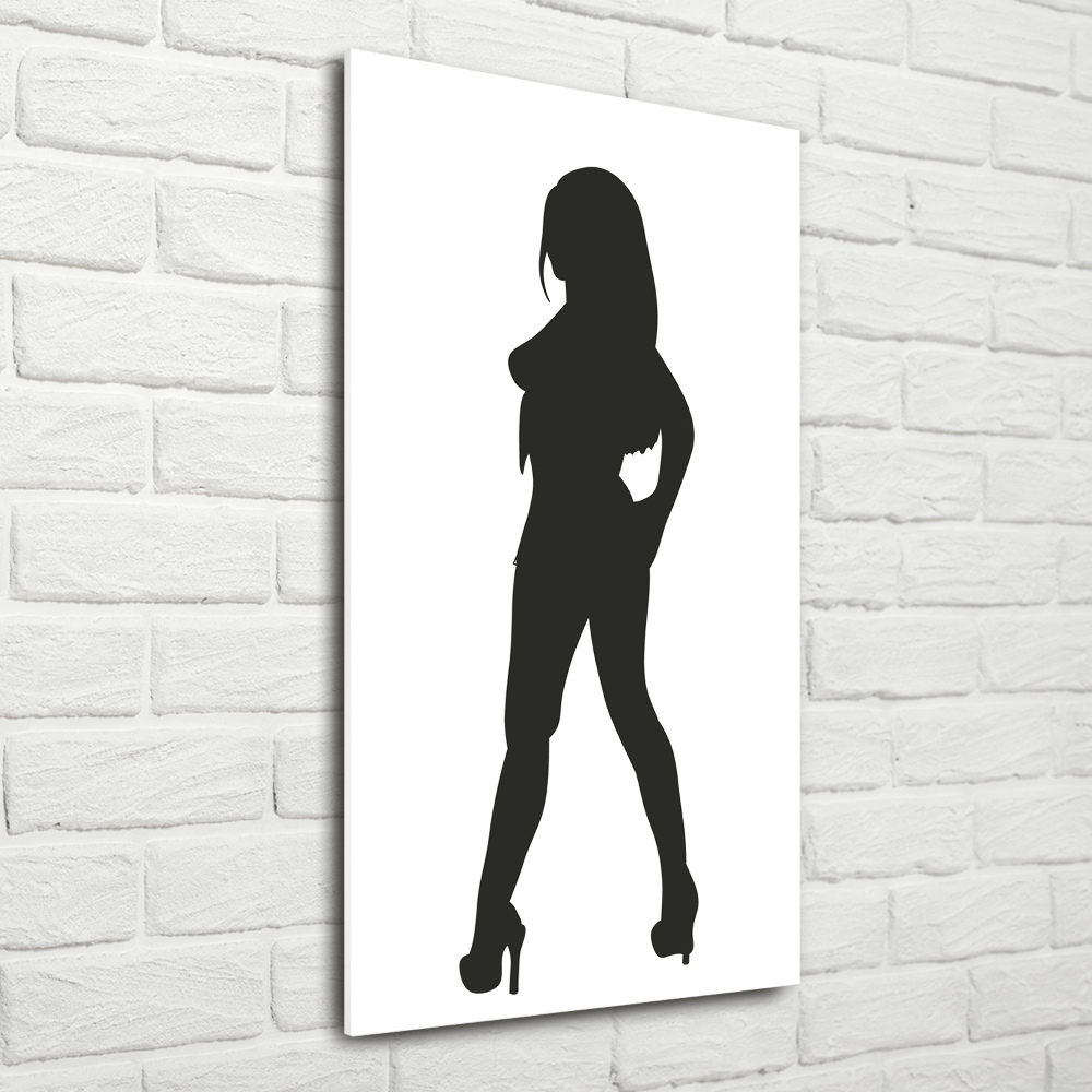 Tableau sur verre acrylique Silhouette de femme