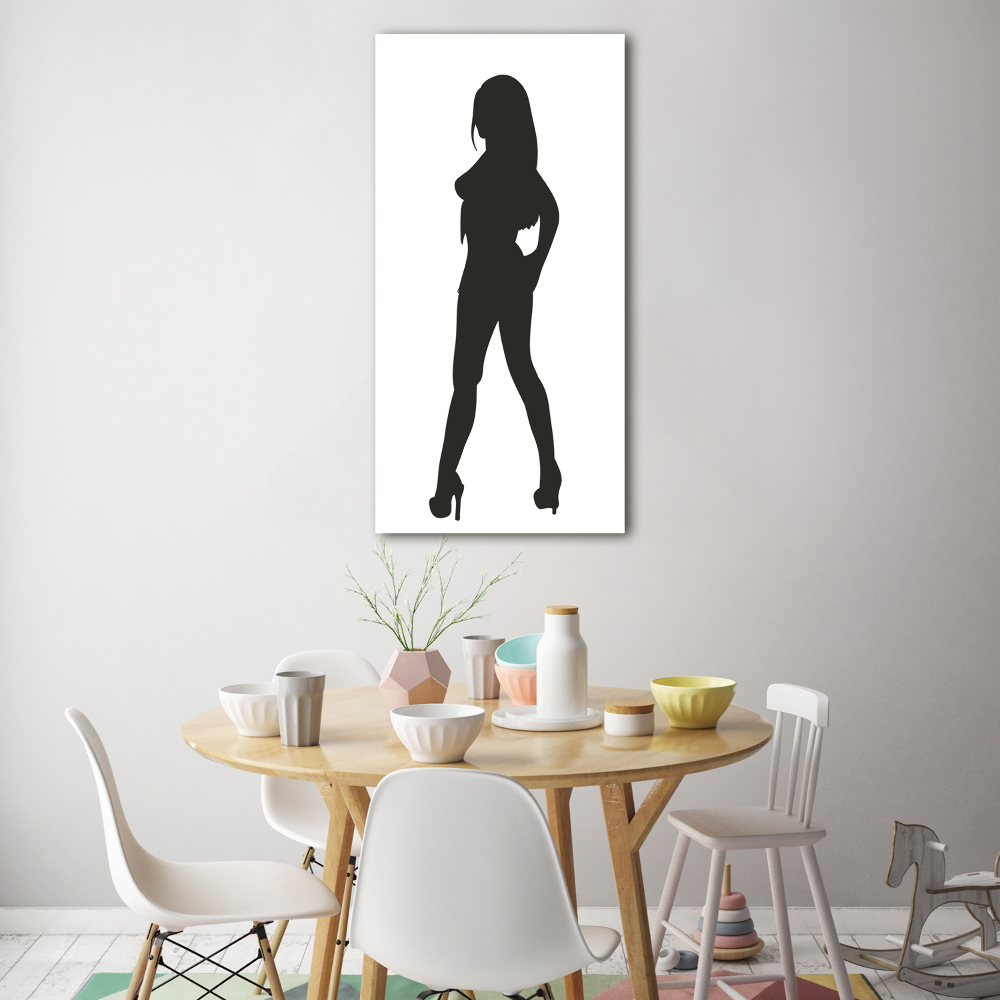 Tableau sur verre acrylique Silhouette de femme