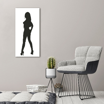 Tableau sur verre acrylique Silhouette de femme