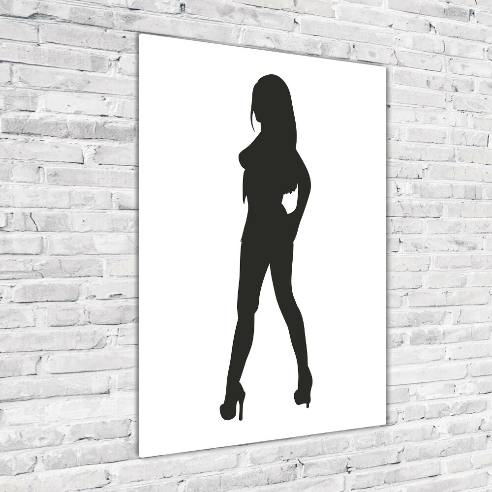 Tableau sur verre acrylique Silhouette de femme