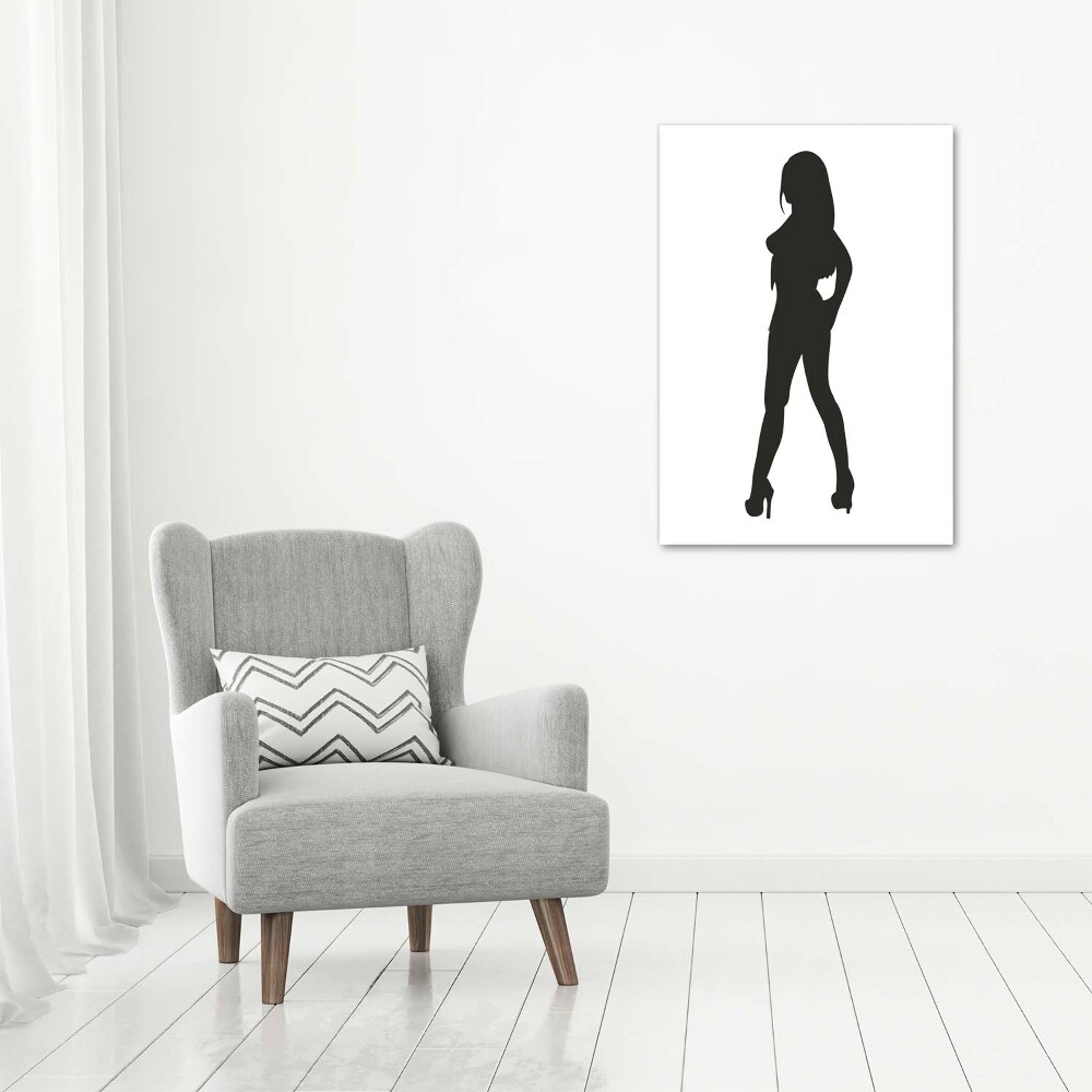 Tableau sur verre acrylique Silhouette de femme