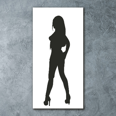 Tableau sur verre acrylique Silhouette de femme