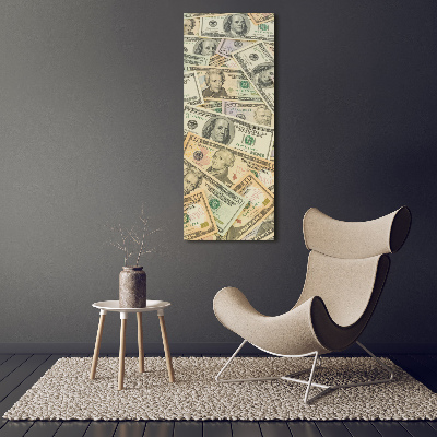 Tableau sur verre acrylique Billets de banque