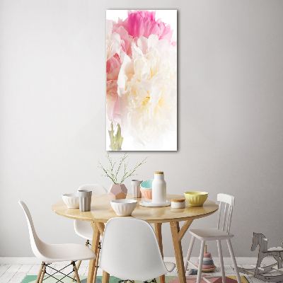 Tableau verre acrylique Pivoine