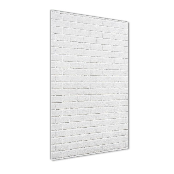 Acrylique tableau Mur de briques blanche