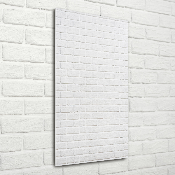 Acrylique tableau Mur de briques blanche