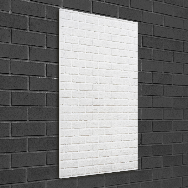 Acrylique tableau Mur de briques blanche