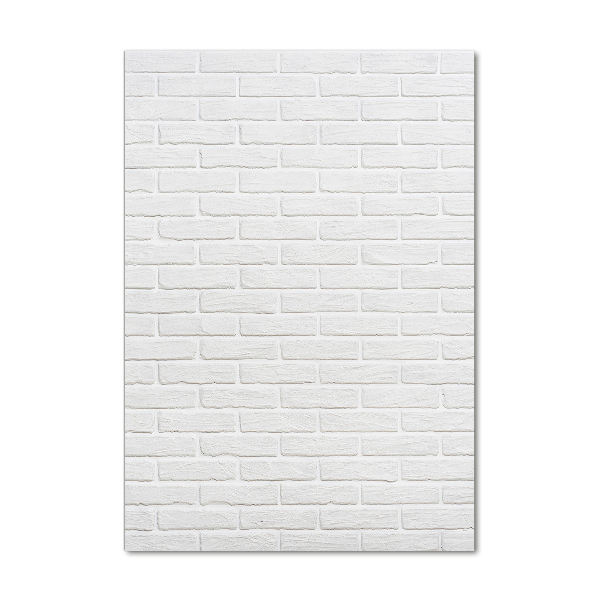 Acrylique tableau Mur de briques blanche