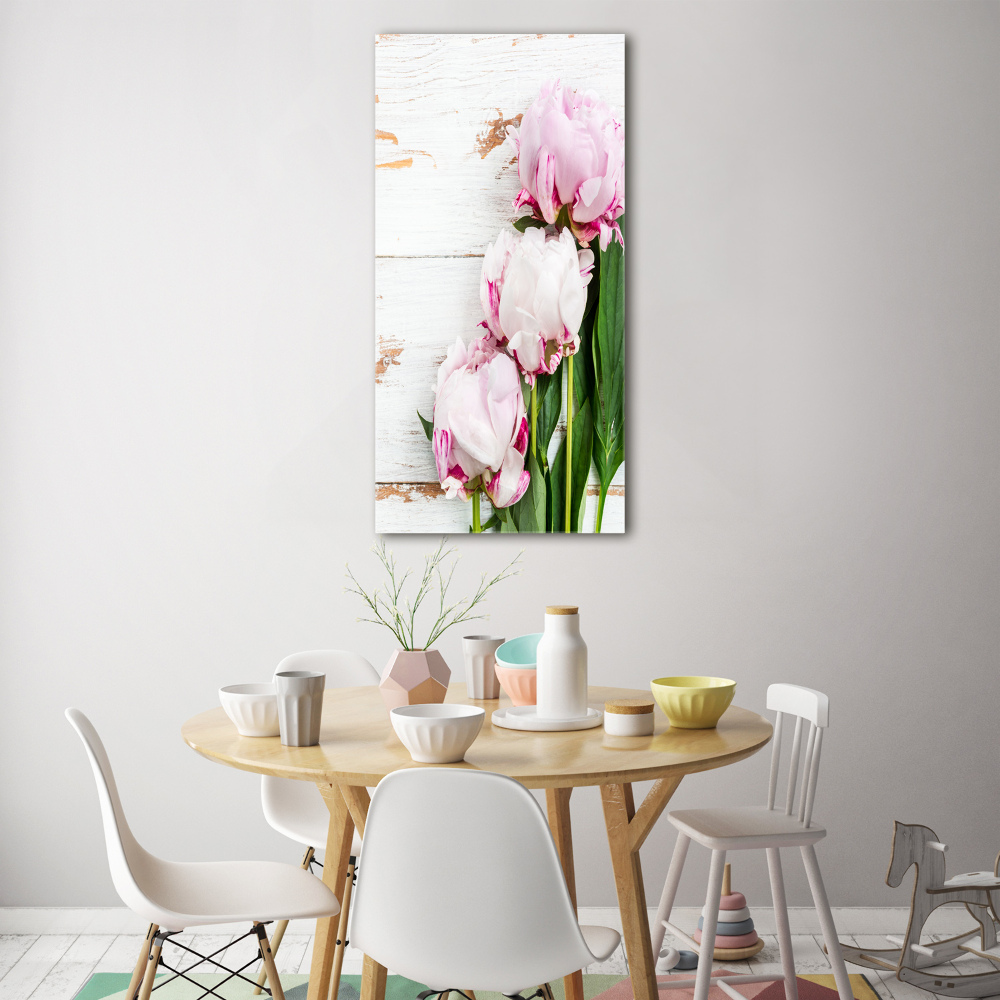 Tableau verre acrylique Pivoine