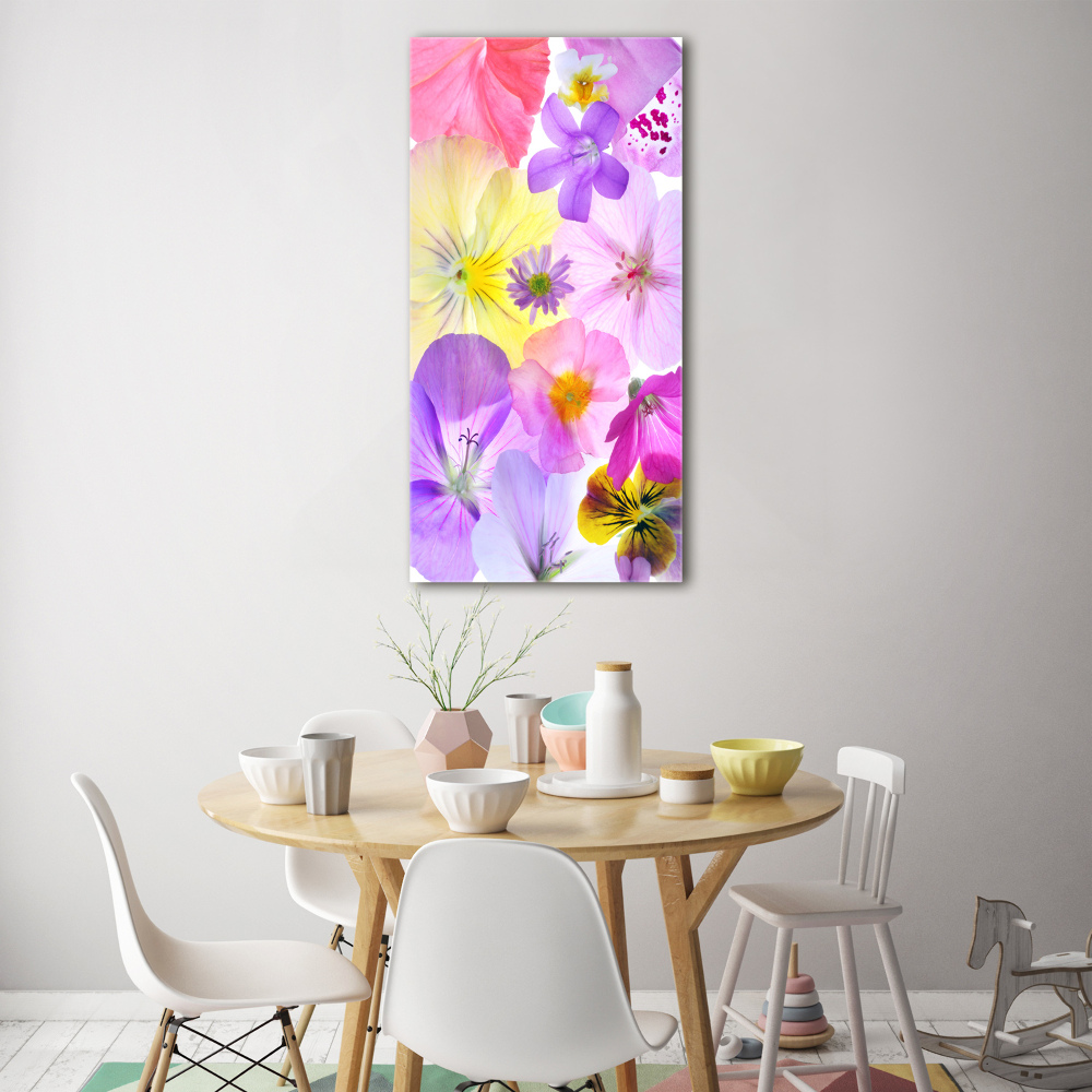 Acrylique tableau Fleurs colorées