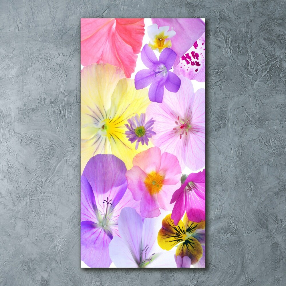 Acrylique tableau Fleurs colorées