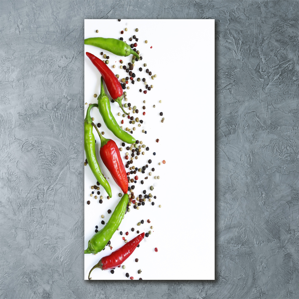 Acrylique tableau Piments chilli