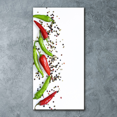 Acrylique tableau Piments chilli