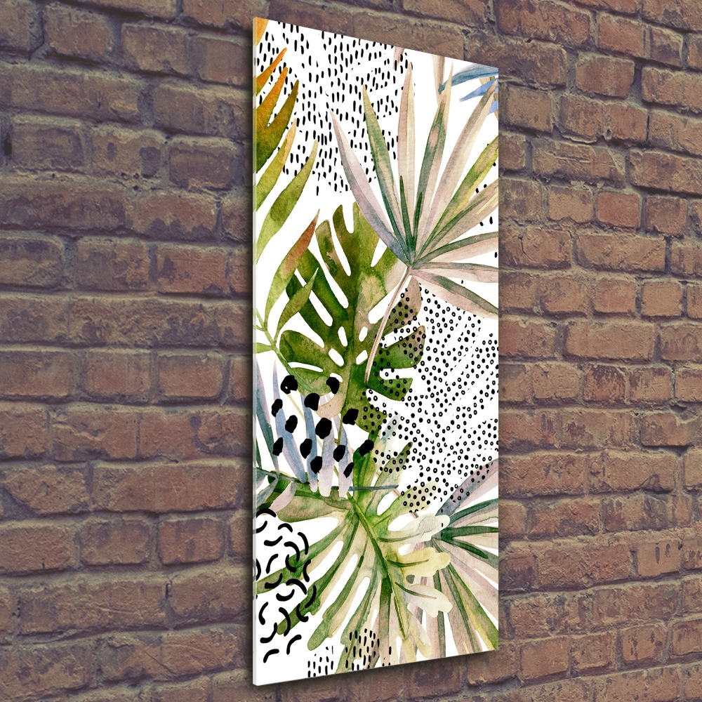 Acrylique tableau Feuilles tropicales plantes