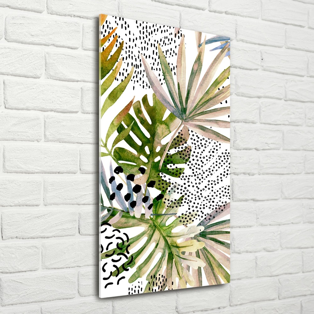 Acrylique tableau Feuilles tropicales plantes