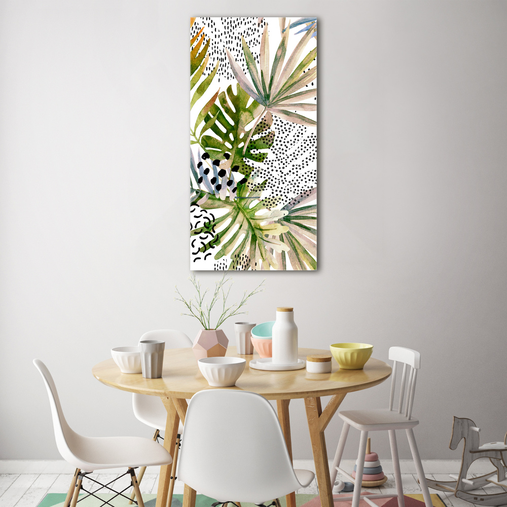 Acrylique tableau Feuilles tropicales plantes