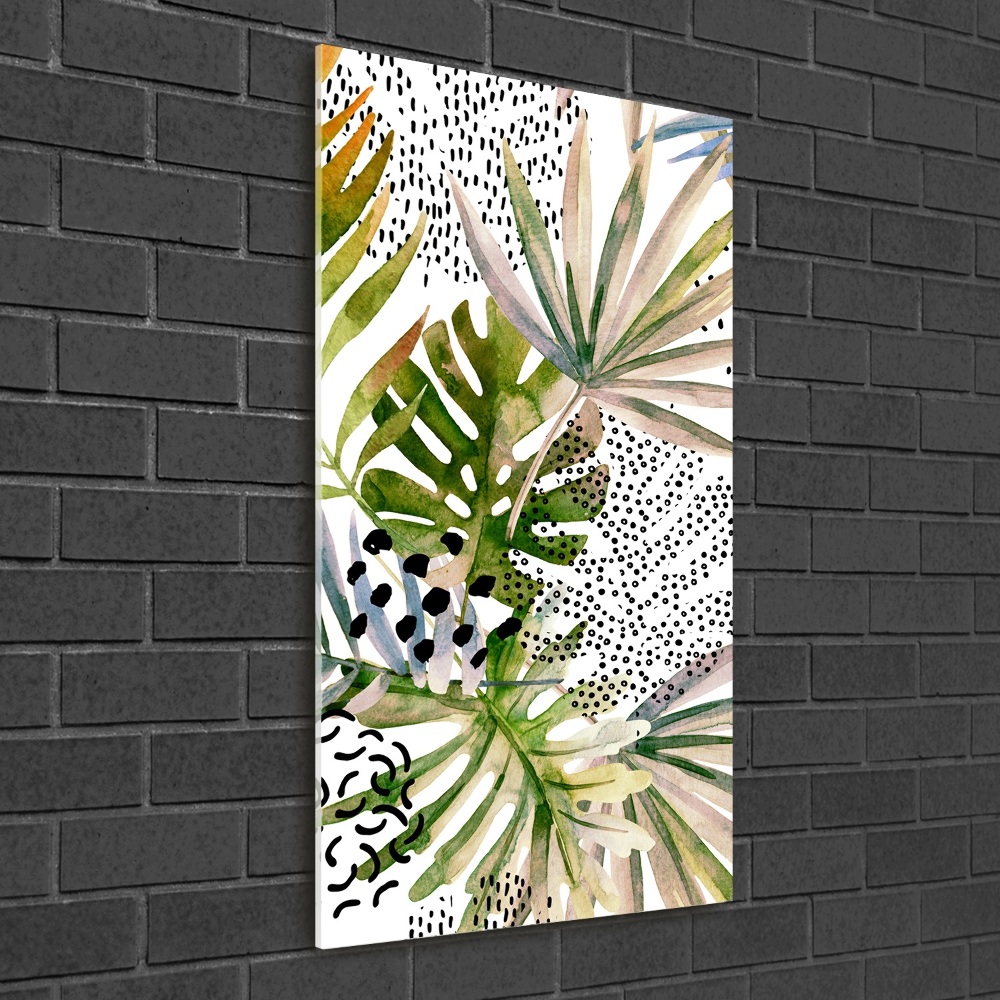 Acrylique tableau Feuilles tropicales plantes