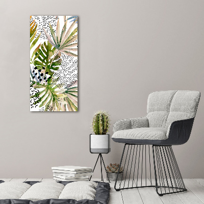 Acrylique tableau Feuilles tropicales plantes