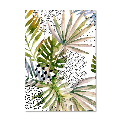 Acrylique tableau Feuilles tropicales plantes