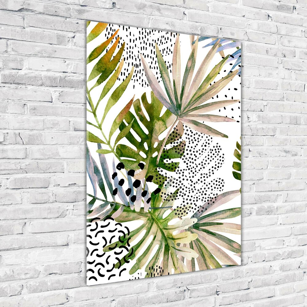 Acrylique tableau Feuilles tropicales plantes