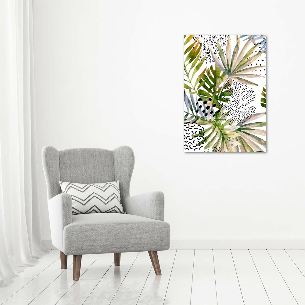 Acrylique tableau Feuilles tropicales plantes