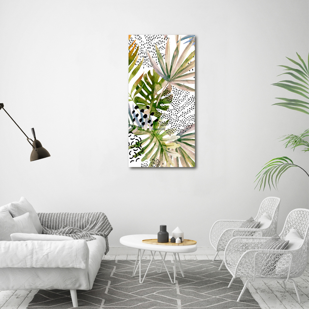 Acrylique tableau Feuilles tropicales plantes