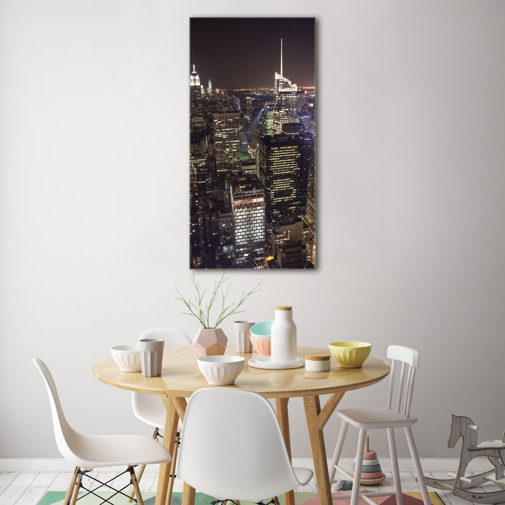 Acrylique tableau New York de nuit