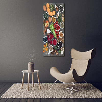 Tableau verre acrylique Aliments sains