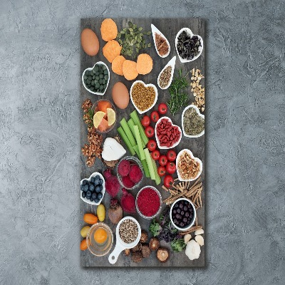 Tableau verre acrylique Aliments sains