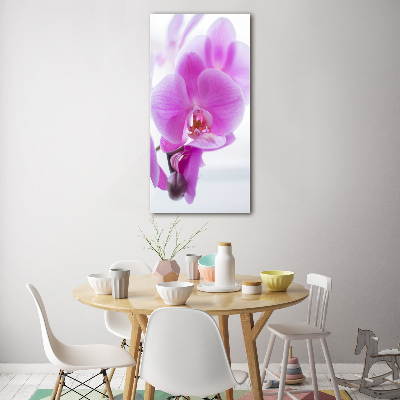 Tableau acrylique Orchidée rose