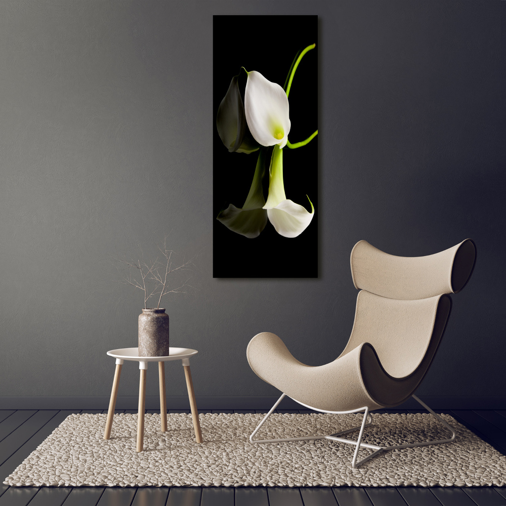 Tableau acrylique Calla blanc