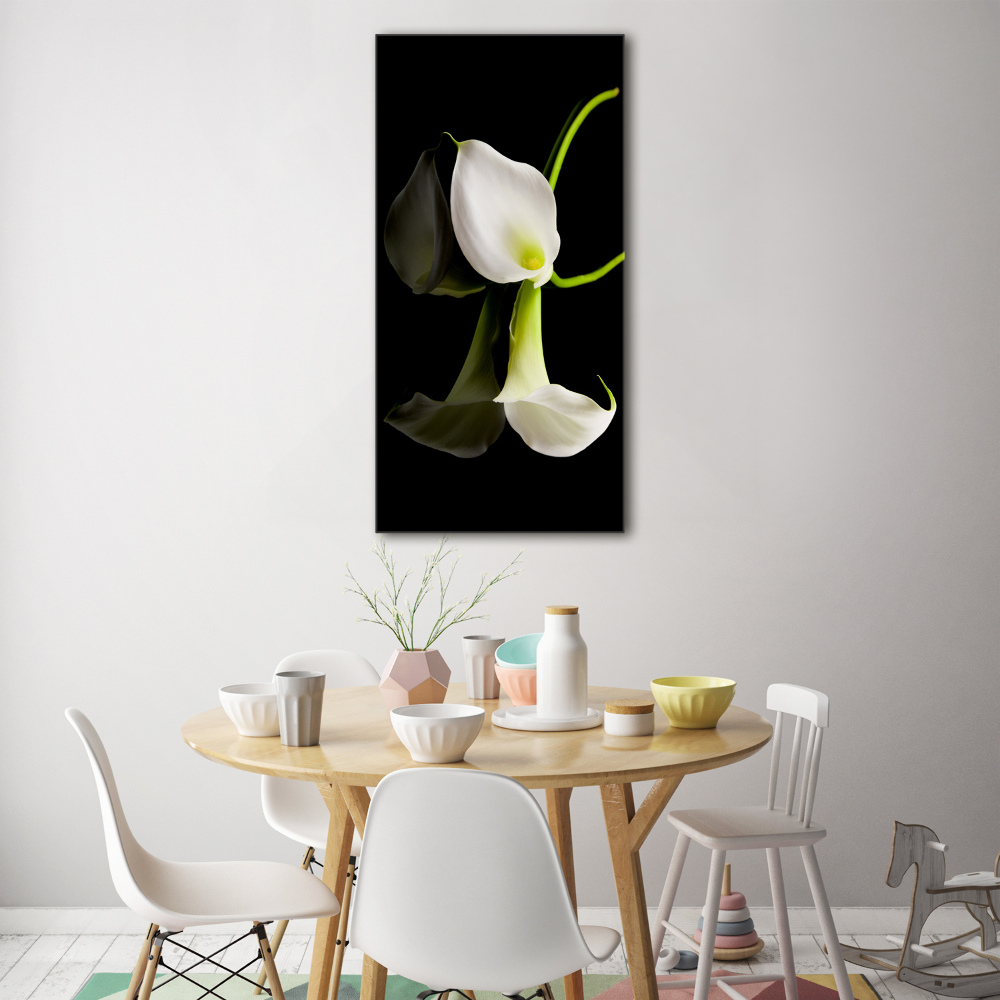 Tableau acrylique Calla blanc