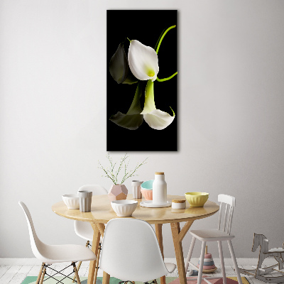 Tableau acrylique Calla blanc