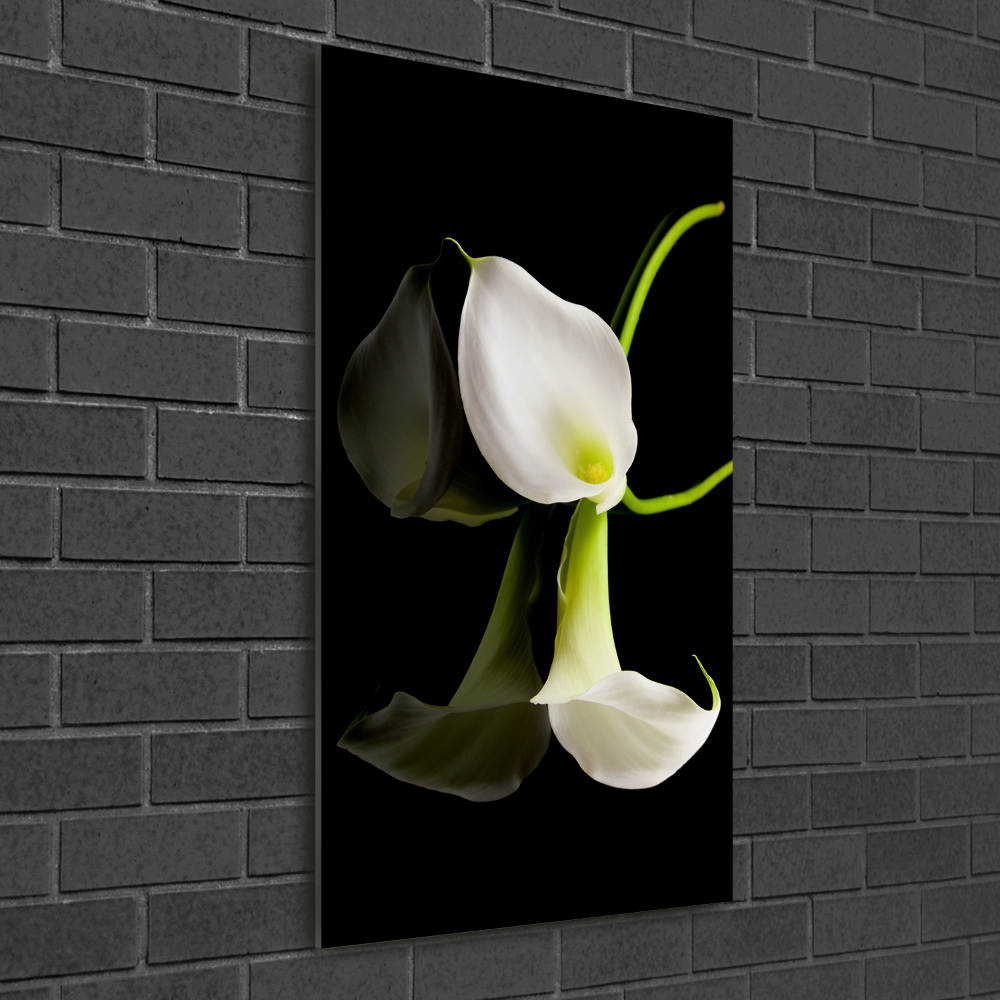 Tableau acrylique Calla blanc