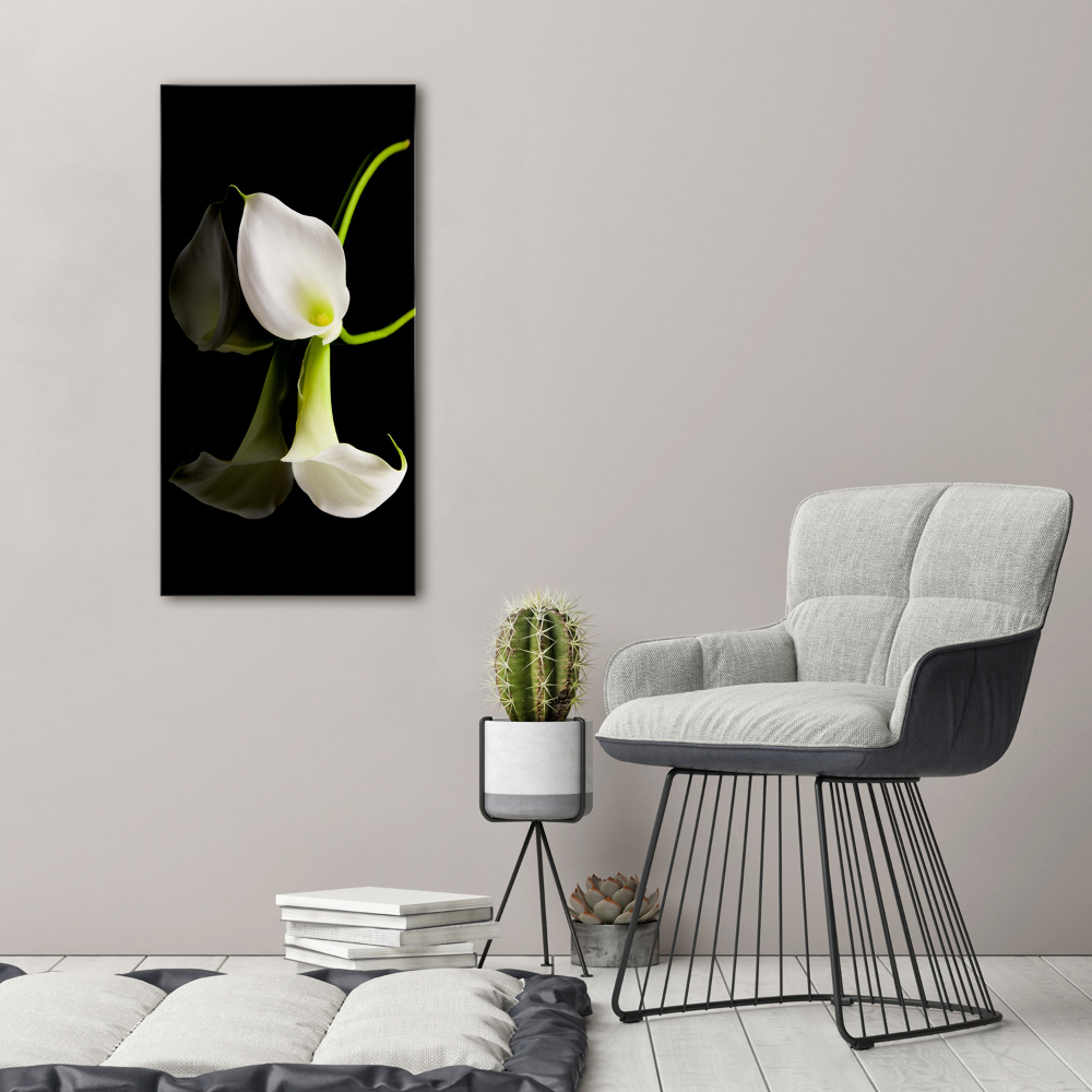 Tableau acrylique Calla blanc