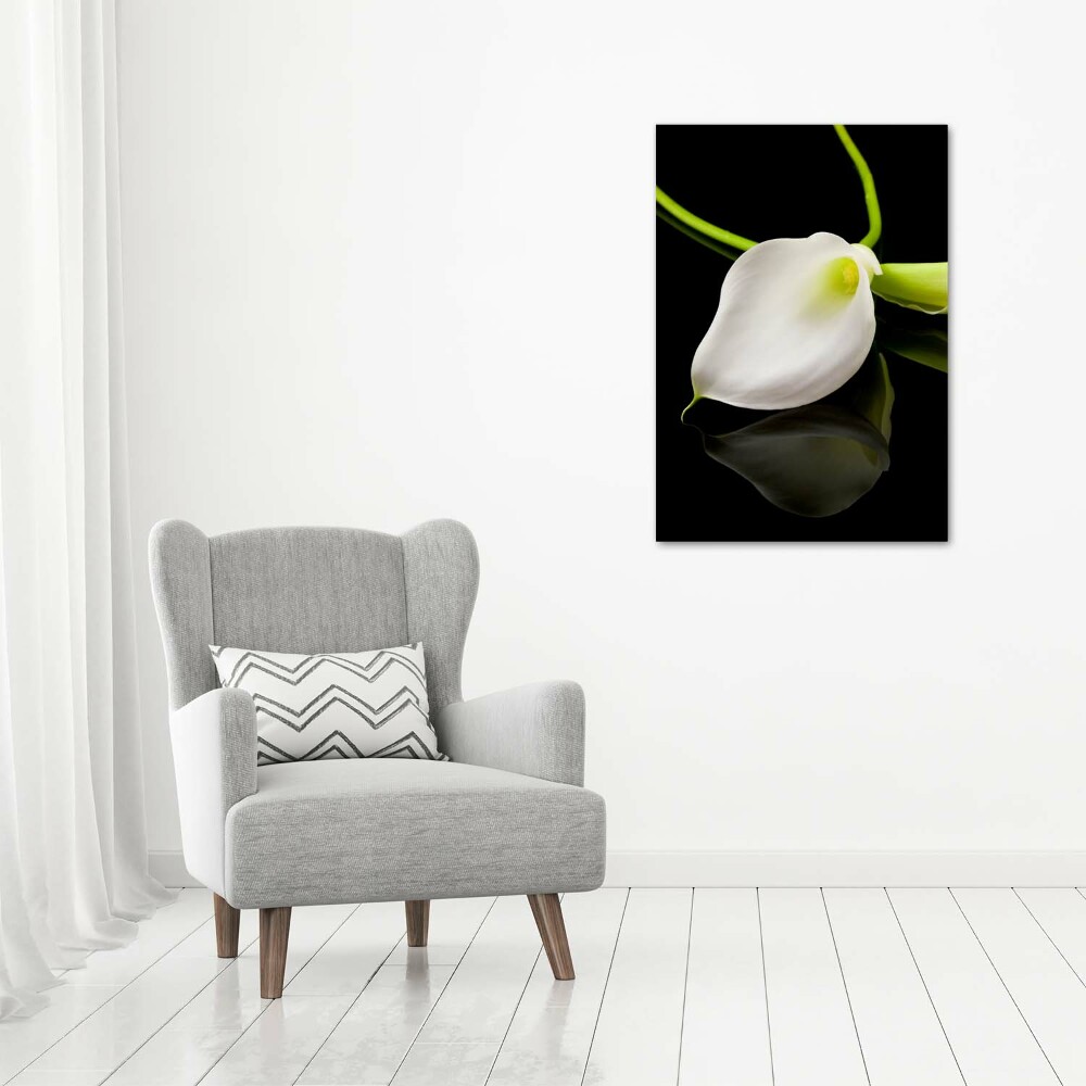 Tableau acrylique Calla blanc